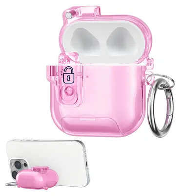 Immagine prodotto di Custodia trasparente di kwmobile, compatibile con Apple AirPods 5 / AirPods 4. Custodia in TPU per cuffie con funzione stand
