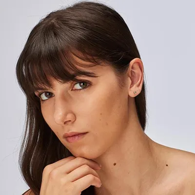 Image de Petites boucles d'oreilles en acier avec cristal Dazzly SDZ54