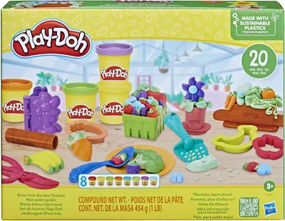 Produktbild von Play-Doh Grow Your Garden Toolset, Knetmasse-Spielset, Mehrfarbig, Kind, 20 Stück(e), Kunststoff-Topf, Junge/Mädchen