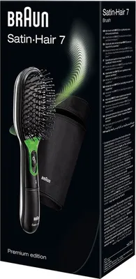Zdjęcie produktu dla Braun Satin Hair 7 BR 730, Szczotka do prostowania, Czarny, Zielony, 68 mm, 107 mm, 244 mm, 233 g
