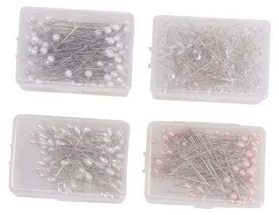 Produktbild von 400 Stück Flache Stecknadeln mit Kopf für Näh- und Bastelprojekte