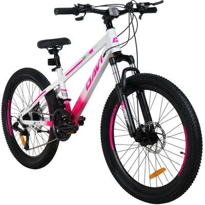 Produktbild von Davi Bonita 24 zoll mountainbike, 21 gang-schaltung, 9–12 jahre, leichter 11-zoll-rahmen, federung, 130-160 cm, rosa, für mädchen