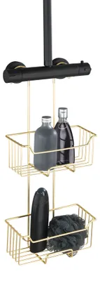 Obrázek produktu pro WENKO 2-úrovňový sprchový kout Milo police Police Závěsná zlatá nerezová ocel