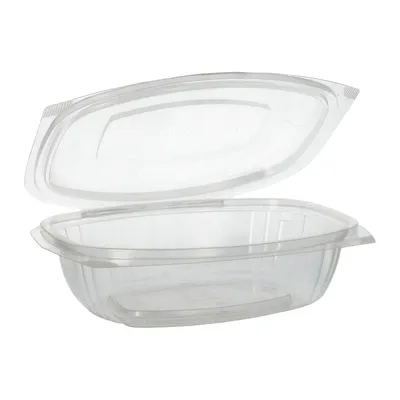Produktbild von 50 Feinkost- und Salatschalen mit Klappdeckeln, PLA pure 750 ml 6,6 cm x 20,5 cm x 16,8 cm glasklar