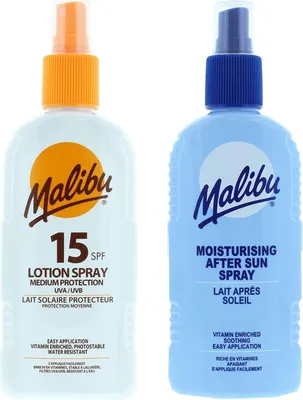 Produktbild von Malibu SPF15 Spray 200 ml + After Sun Spray Balsam 200 ml