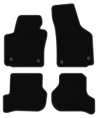 Zdjęcie produktu dla Dywaniki samochodowe welurowe LUX do: Seat Leon II (2005-2012, hatchback) czarne, z mocowaniami