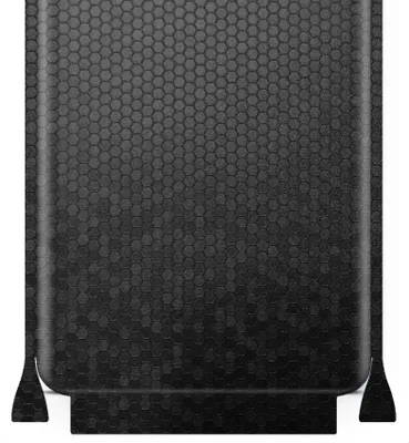 Produktbild von apgo Rückseite + Seiten Schutzfolie, Skin, kompatibel mit Asus ROG Phone 6, Hinten Displayschutzfolie aus Vinylfolie, kratzfest, einfache Montage - Schwarze Honigwabe