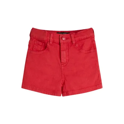 Image de Guess Bull Denim short en denim pour fille rouge 164