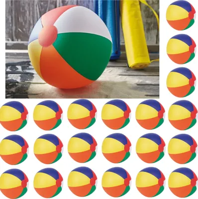 Produktbild von 25 x Wasserbälle Kindergeburtstag Mitgebsel Strandball Regenbogen