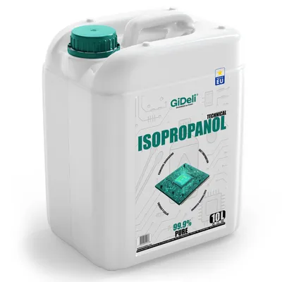 Productafbeelding van Isopropanol 10 liter, technische kwaliteit, 99,9% IPA. Reiniger en ontvetter voor industrieel gebruik, merk GiDeli