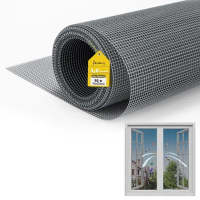 Obrázek produktu pro Síťka proti hmyzu do oken, odolná proti rozpadu, rozměry 122x252 cm