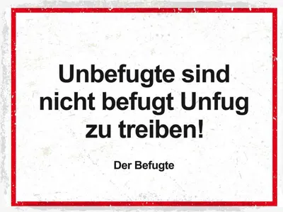 Produktbild von vianmo Holzschild 30x40 cm Unbefugte sind nicht befugt Unfug Spruch Zitat