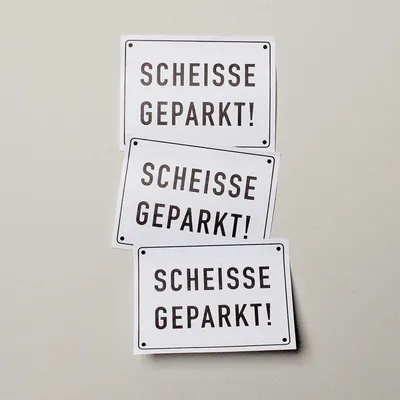 Produktbild von Scheisse geparkt? Haftnotizen für die Windschutzscheibe