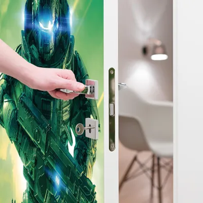 Produktbild von Türfolie "Cyberpunk Soldier" 90x200cm Türposter Aufkleber Folie Tapete TF03-10