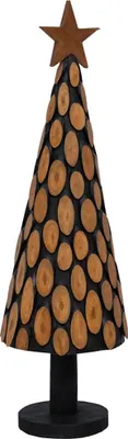 Obrázok produktu pre vidaXL Vianočný stromček s podstavcom, hnedý, 149 cm, masívne drevo, teak