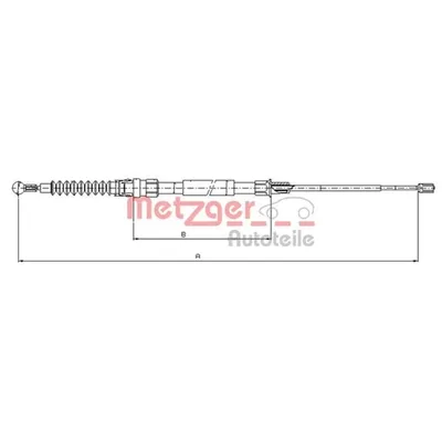 Produktbild von METZGER Handbremsseil Seilzug Feststellbremse für VW GOLF VI (5K1) Links 10.7518