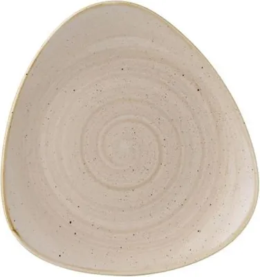 Produktbild von Churchill Stonecast Dreieckiger Teller, Muskatcreme, 229 mm, (12 Stück)