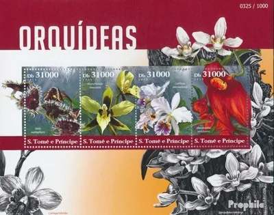 Produktbild von Briefmarken Sao Tome e Principe 2015 Mi 6310-6313 Kleinbogen (kompl. Ausgabe) postfrisch Orchideen