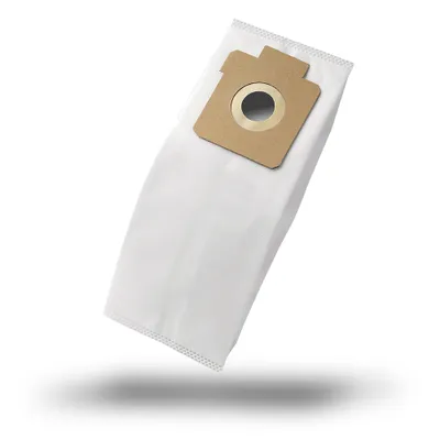 A single vacuum cleaner bag isolated on a white background with a shadow.