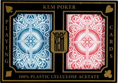 Produktbild von KEM Pokerkaarten KEM 2-pack 100% Blauw/Rood
