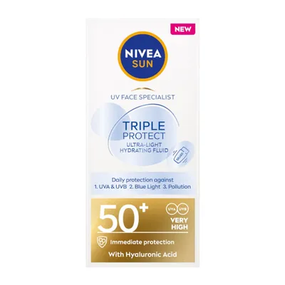 Produktbild von Nivea Sun Dreifachschutz Gesichtslotion SPF50+, 40ml
