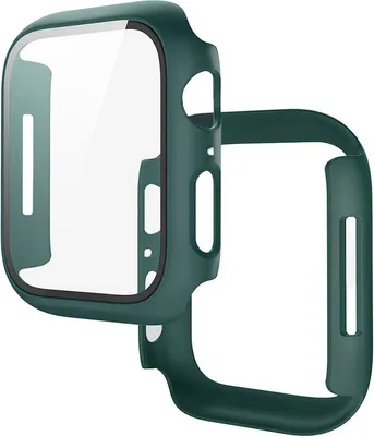 Produktbild von Stravo Case für Apple Watch Series 11/10 46 mm – Hartschale mit Displayabdeckung, passgenaues Design – Grün