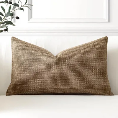 Obrázok produktu pre Poťah na vankúš 40x60 cm, vzhľad ľanu, hnedý, 1 kus