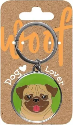 Image de Porte-clés pour les amoureux des chiens - carlin - Be-Happy Gifts