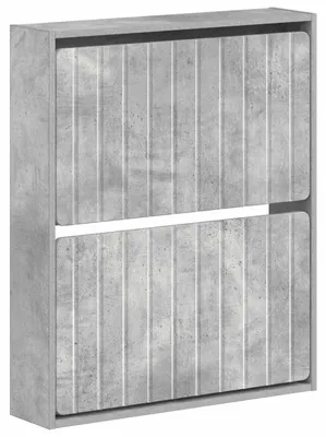 Produktbild von vidaXL Wandmontierter Schuhschrank ZWOLLE 71 x 17 x 86 cm Betongrau
