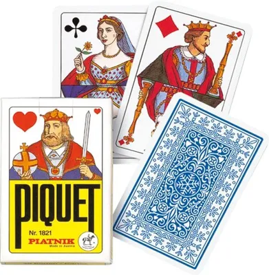 Productafbeelding van Piatnik 1821 - Piquet, 7 cm x 10 cm x 10 cm, rood en zwart