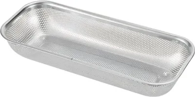 Produktbild von Abtropfschale aus Edelstahl mit engmaschigen Löchern, für Messer, Essstäbchen, Löffel