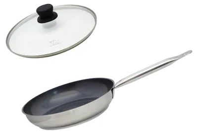 Image de Set Poêle 24 cm céramique sans et couvercle Profi Therm Platinum Elo