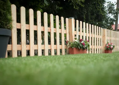 Produktbild von Gartenzaun 80cm x 90m Sibirische Lärche Muster Zaun-Set
