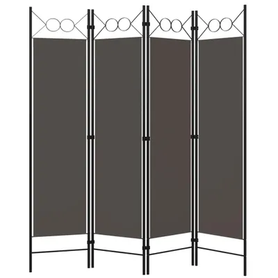 Produktbild von vidaXL 4-tlg. Raumteiler Anthrazit 160 x 180 cm