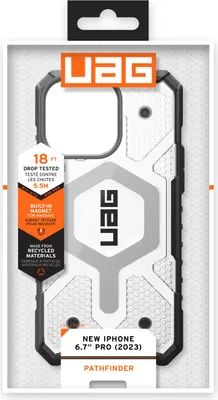 Produktbild von Urban Armor Gear 114301114343, Cover, Apple, iPhone 15 Pro Max, 17 cm (6.7"), Schwarz, Transparent