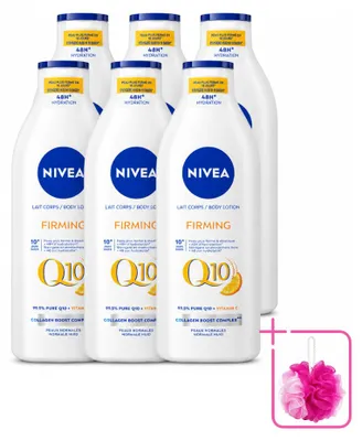 Immagine prodotto di 6 x Lozione corpo Nivea Q10, rassodante, con vitamina C, idratazione 48 ore, 400 ml - Confezione risparmio - 6 pezzi