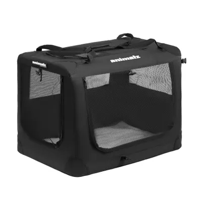 Obrázok produktu pre ANIMALZ | Transportná prepravka SAFEBOX L pre psa a mačku | Skladacia cestovná prepravka s sieťovinou a podložkou