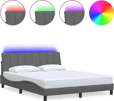 Produktbild von Bettgestell ohne Matratze "Hanko" Dunkelgrau 160x200 cm Stoff