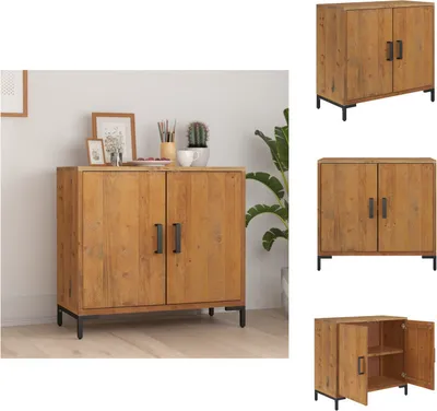 Zdjęcie produktu dla vidaXL Kredens brązowy 75x35x70 cm lite drewno sosnowe - Kredensy