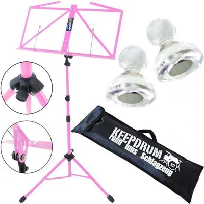 Immagine prodotto di keepdrum MUS3PK leggio rosa con 10 magneti
