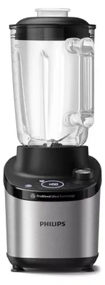 Produktbild von Philips Standmixer Avance Collection ProBlend inkl. 2 Trinkflaschen, 1.5 L, 1400 W, Metall/Glas (HR3760/10)