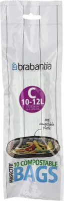 Image de Brabantia PerfectFit sac poubelle compost. Type C, 10-12 litres, 10 pièces