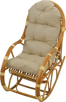 A rocking chair cushion set on a white background.