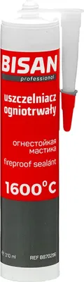 Zdjęcie produktu dla Uszczelniacz silikonowy czarny 1600°C 310ml wysokotemperaturowy klej silikonowy BISAN