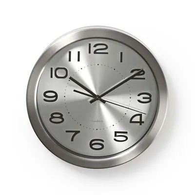 Produktbild von Wanduhr | Durchmesser: 300 mm | Edelstahl | Silber