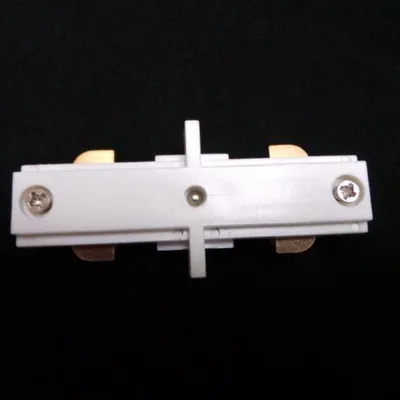 Image de Connecteur Droit Rail Monophasé BLANC