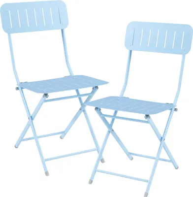 Produktbild von Klappstuhl ‘Sande’ 2er Set Stahl 84,5 x 42 x 50 cm Himmelblau
