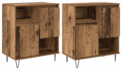 Image de Buffet 2 pcs Bois ancien 60 x 35 x 70 cm