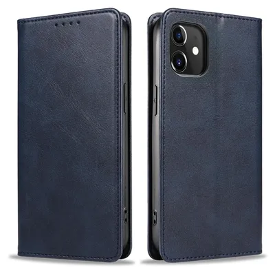 Produktbild von Handyhülle für Apple iPhone 11 Kunstleder Flip Cover Hülle Klapphülle Case Kartenfach Farbe: Blau