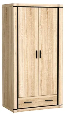 Produktbild von Zweitüriger Kleiderschrank AIRA – Breite 97 cm, Sonoma-Eiche